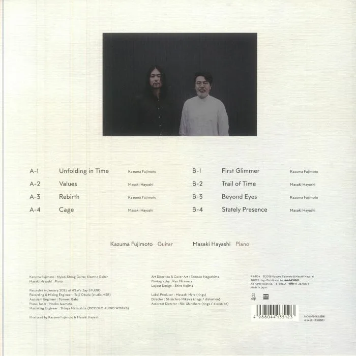 Back cover — Kazuma FUJIMOTO / MASAKI HAYASHI — Unfolding In Time