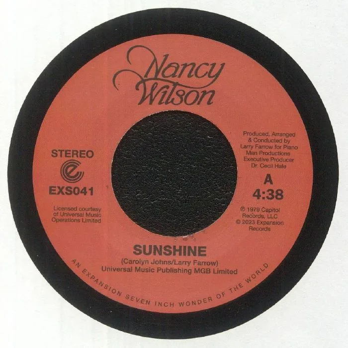Лицевая сторона обложки — Nancy WILSON — Sunshine