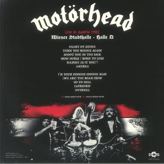 Back cover — MOTORHEAD — Wiener Stadthalle: Halle D Live In Austria 1982