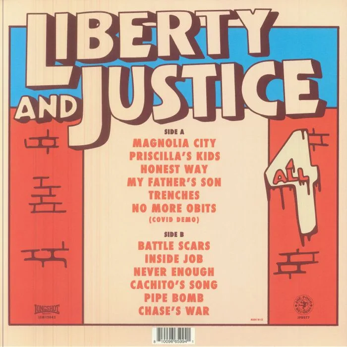 Обратная сторона обложки — LIBERTY & JUSTICE — 4 All