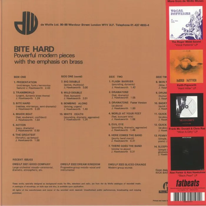 Back cover — Johnny HAWKSWORTH — Bite Hard (reissue)