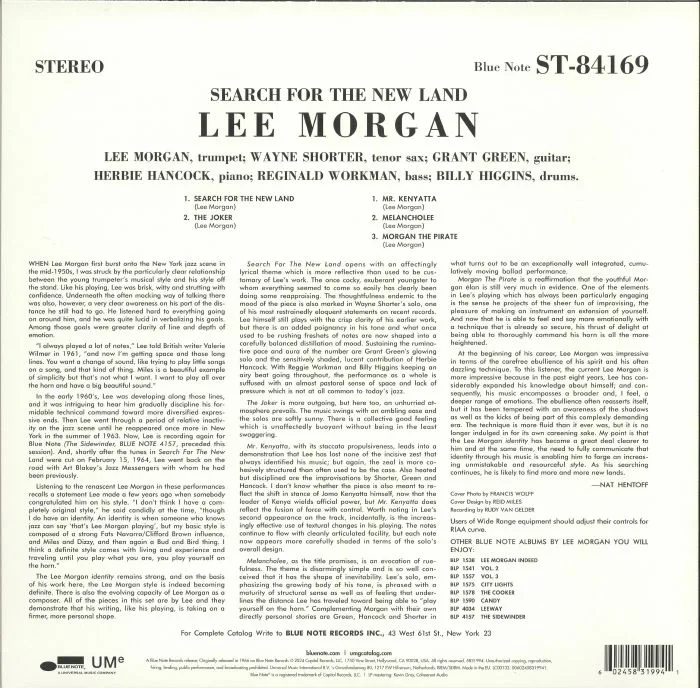 Back cover — Lee MORGAN — Search For The Land (Classic Vinyl Series)