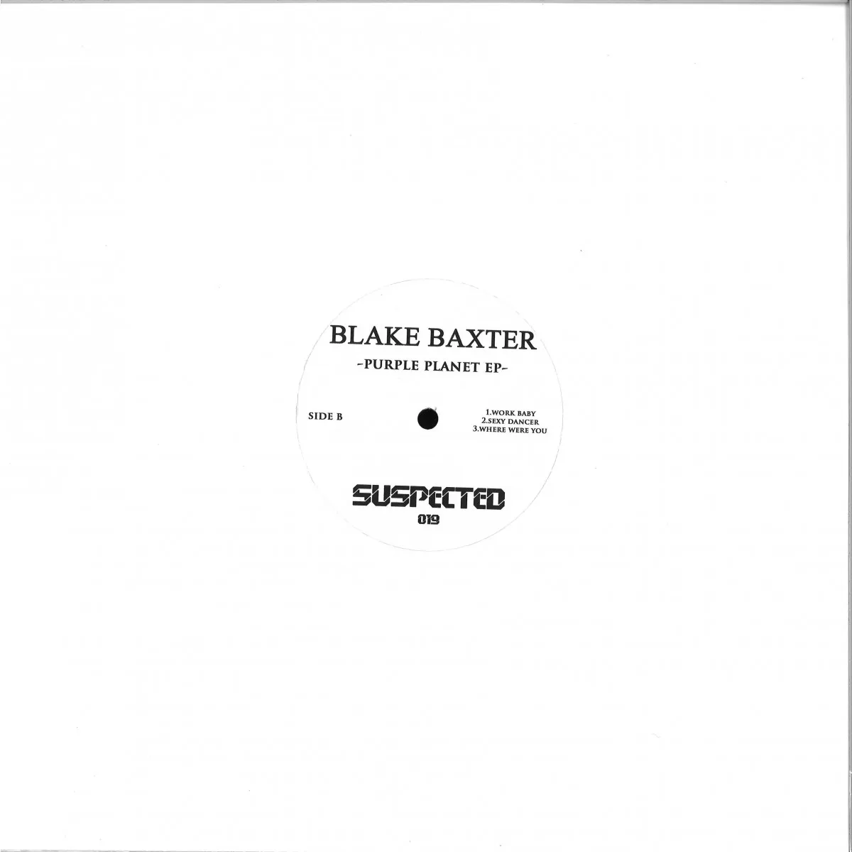 Back cover — Blake Baxter — Purple Planet EP