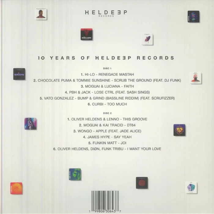 Back cover — VARIOUS — 10 Years Of Heldeep Records