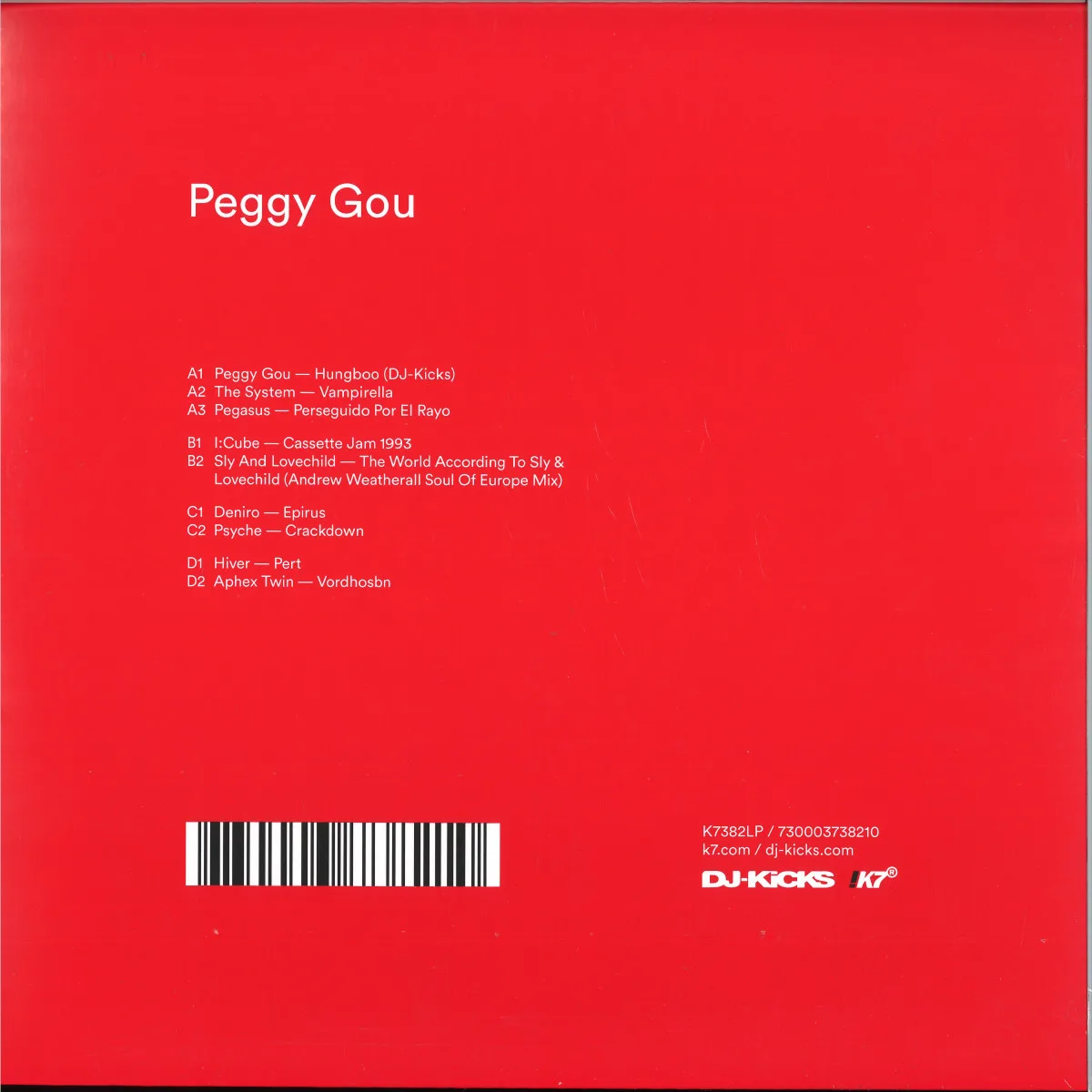 Back cover — Peggy Gou — DJ-KICKS 2x12"