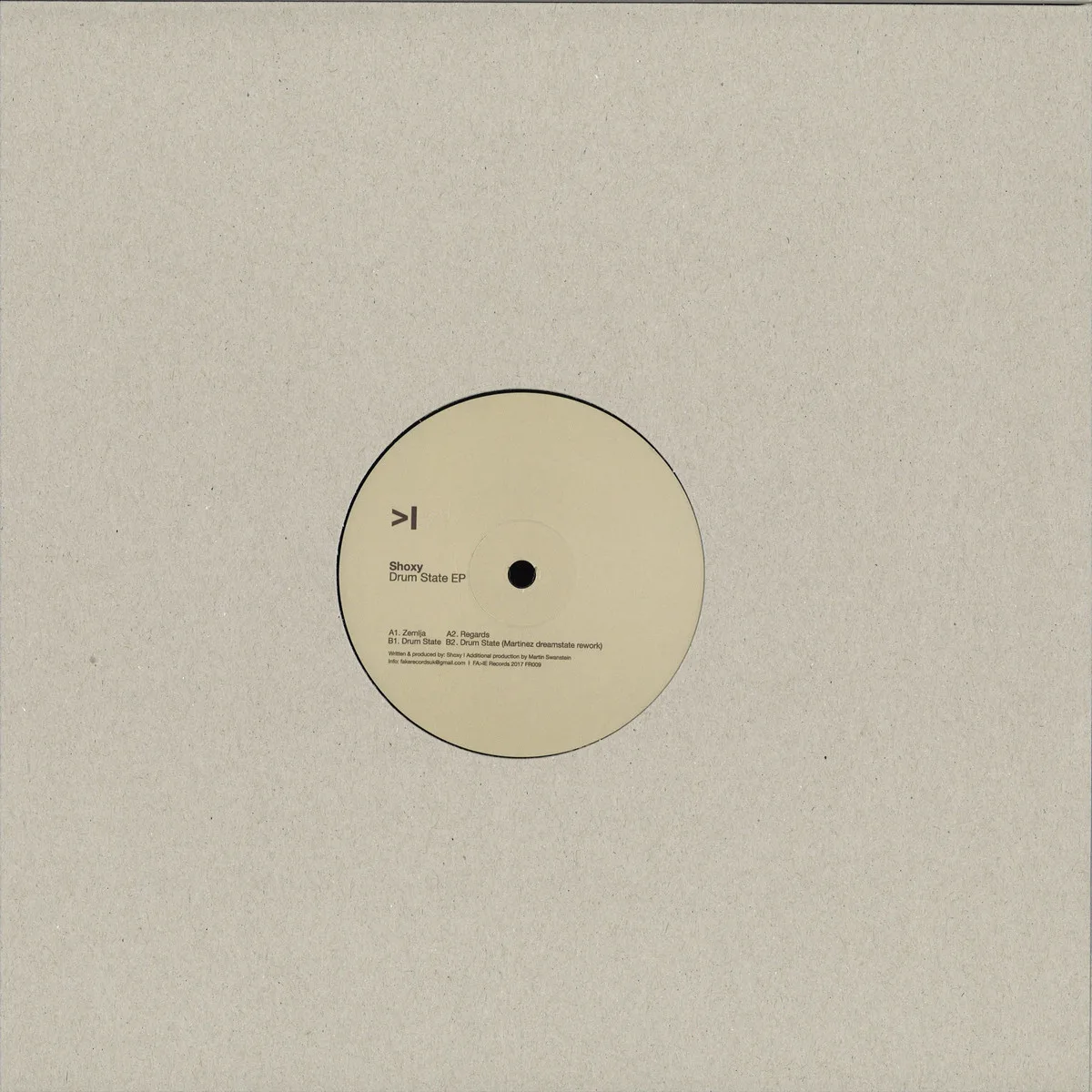 Back cover — Shoxy — Drum State Ep