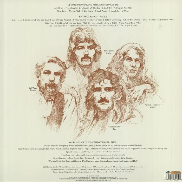 Обратная сторона обложки — BLACK SABBATH — Heaven & Hell