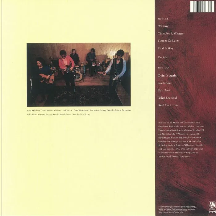 Back cover — The FEELIES — Time For A Witness (reissue)