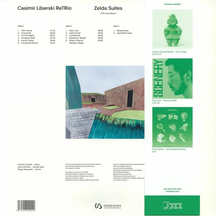 Обратная сторона обложки — CASIMIR LIBERSKI RETRIO — Zelda Suites: The Live Album