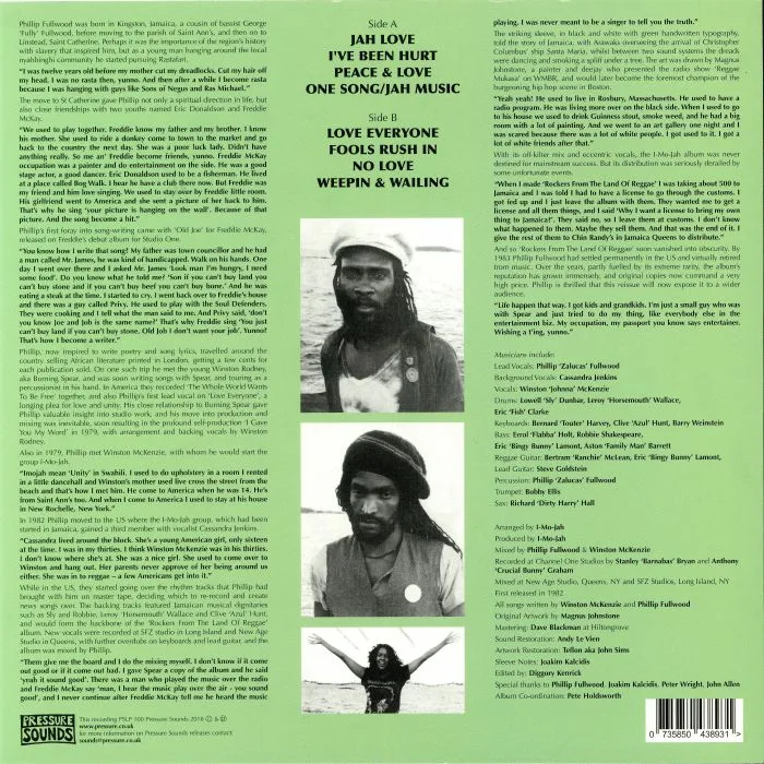 Обратная сторона обложки — I MO JAH — Rockers From The Land Of Reggae (reissue)