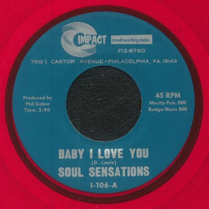 Лицевая сторона обложки — SOUL SENSATIONS — Baby I Love You