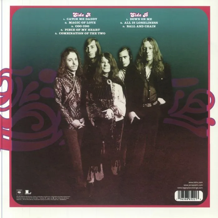 Обратная сторона обложки — BIG BROTHER & THE HOLDING COMPANY feat JANIS JOPLIN — Live At The Grande Ballroom Detroit: March 2 1968 (Record Store Day Black Friday RSD 2024)