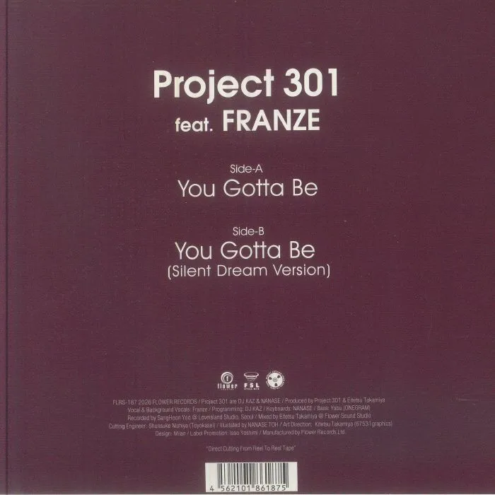 Back cover — PROJECT 301 feat FRANZE — You Gotta Be