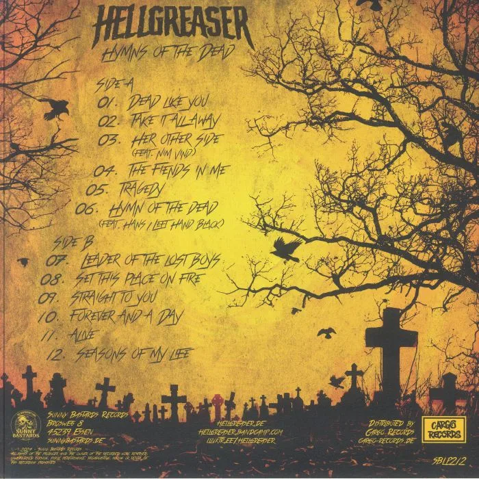Обратная сторона обложки — HELLGREASER — Hymns Of The Dead