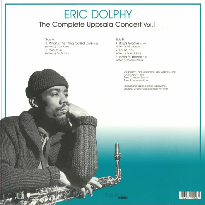 Back cover — Eric DOLPHY — The Complete Uppsala Concert Vol 1