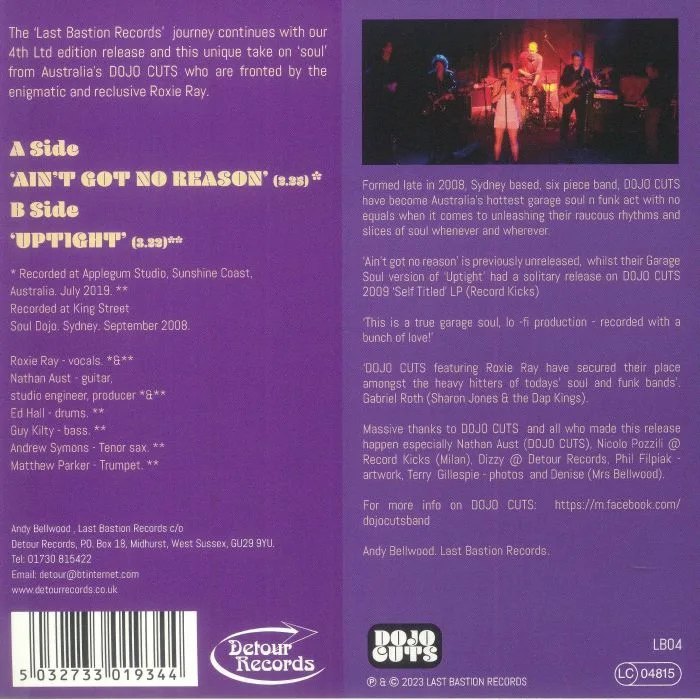 Back cover — DOJO CUTS — Ain't Go No Reason