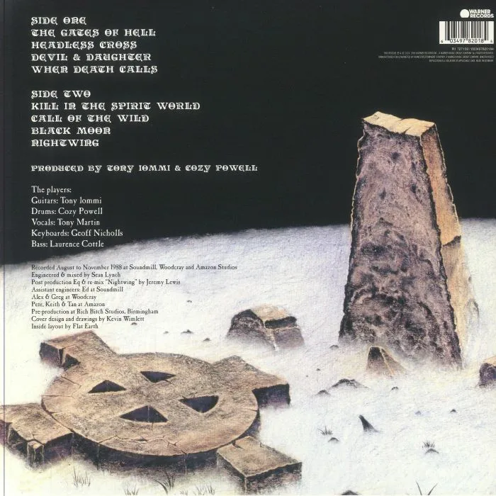 Обратная сторона обложки — BLACK SABBATH — Headless Cross (remastered)