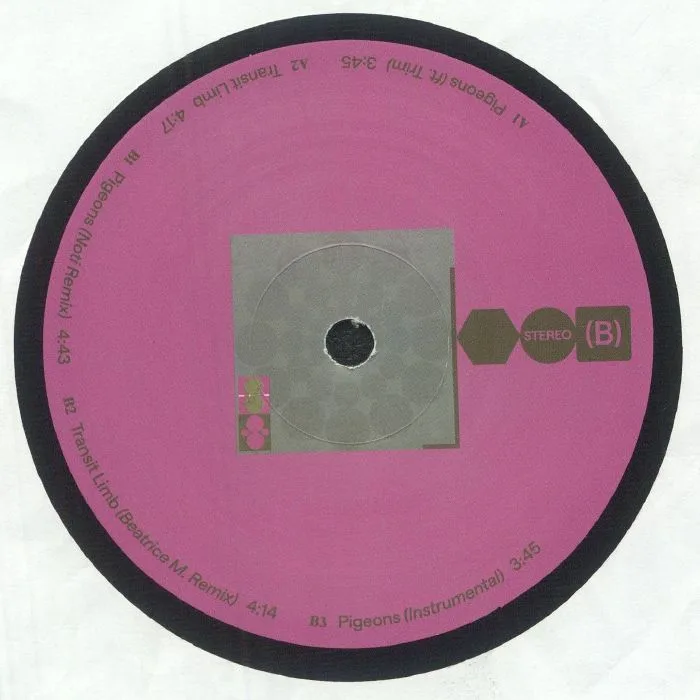 Back cover — SSSLIP / BETON BRUT feat TRIM — Pigeons / Transit Limb EP (feat Noti, Beatrice M mixes)