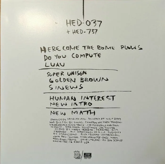 Back cover — DRIVE LIKE JEHU — Yank Crime