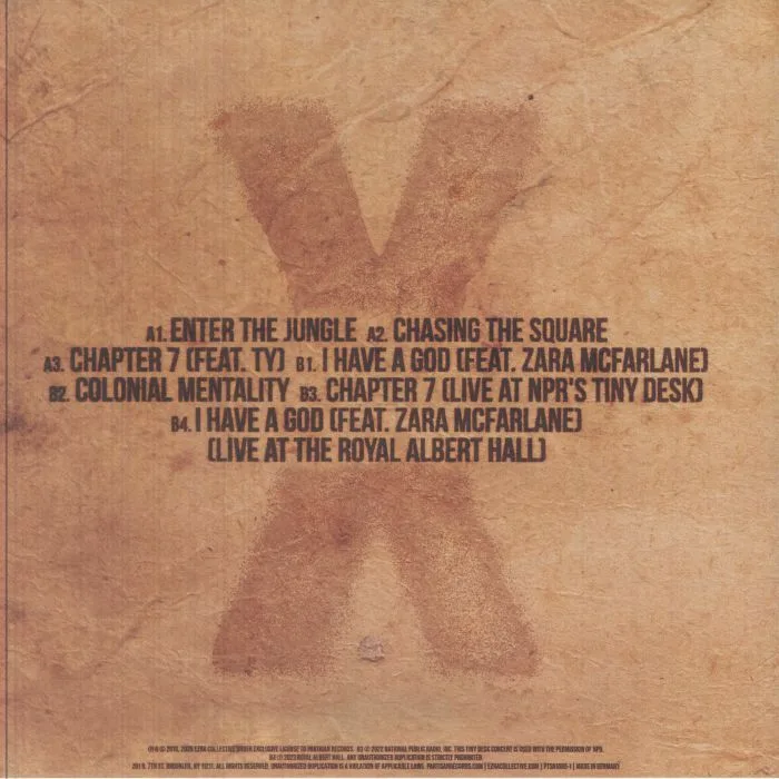Back cover — EZRA COLLECTIVE — Chapter VII (10th Anniversary Edition)