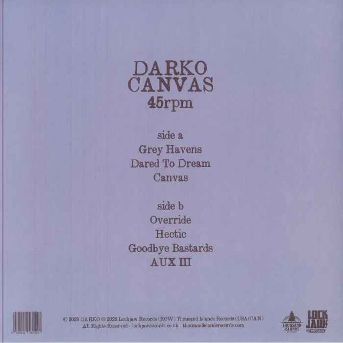 Обратная сторона обложки — DARKO — Canvas