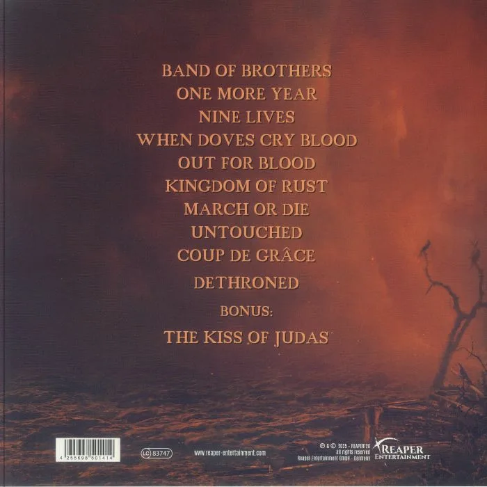 Back cover — WARMEN — Band Of Brothers