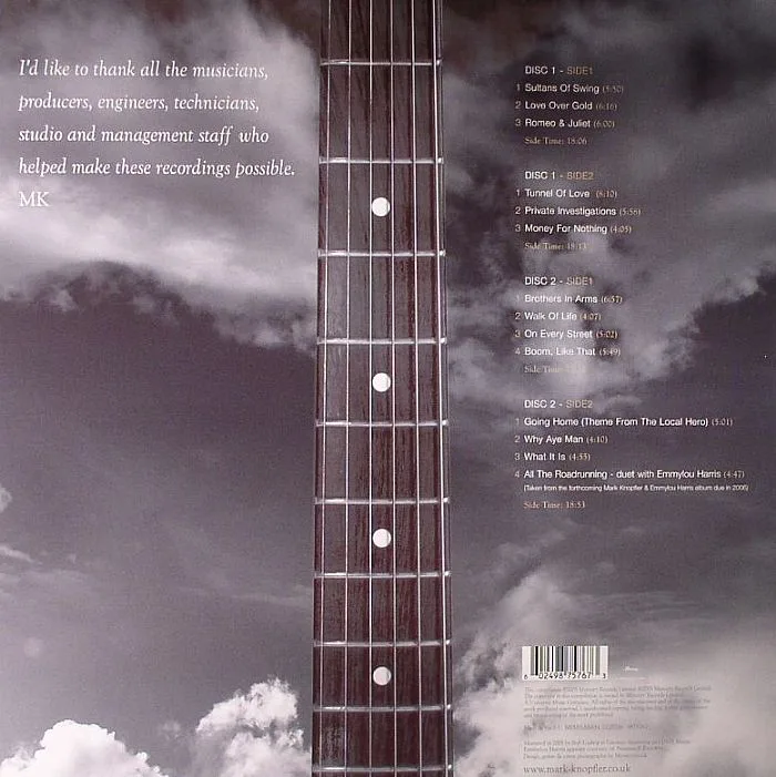 Back cover — DIRE STRAITS / MARK KNOPFLER — The Best Of Dire Straits & Mark Knopfler: Private Investigations