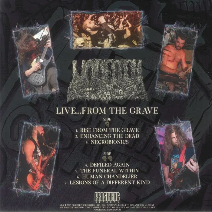 Обратная сторона обложки — UNDEATH — Live From The Grave