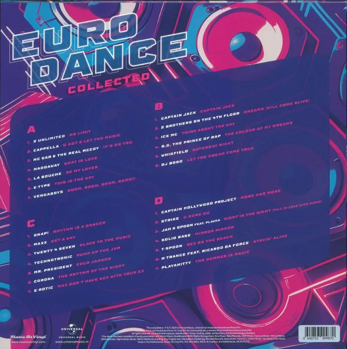 Back cover — VARIOUS — Eurodance Collected