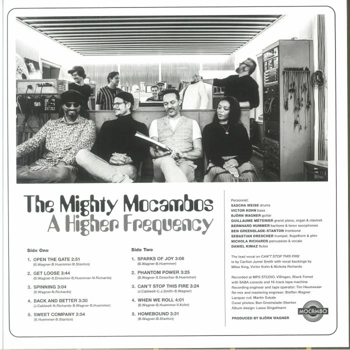 Обратная сторона обложки — The MIGHTY MOCAMBOS — A Higher Frequency