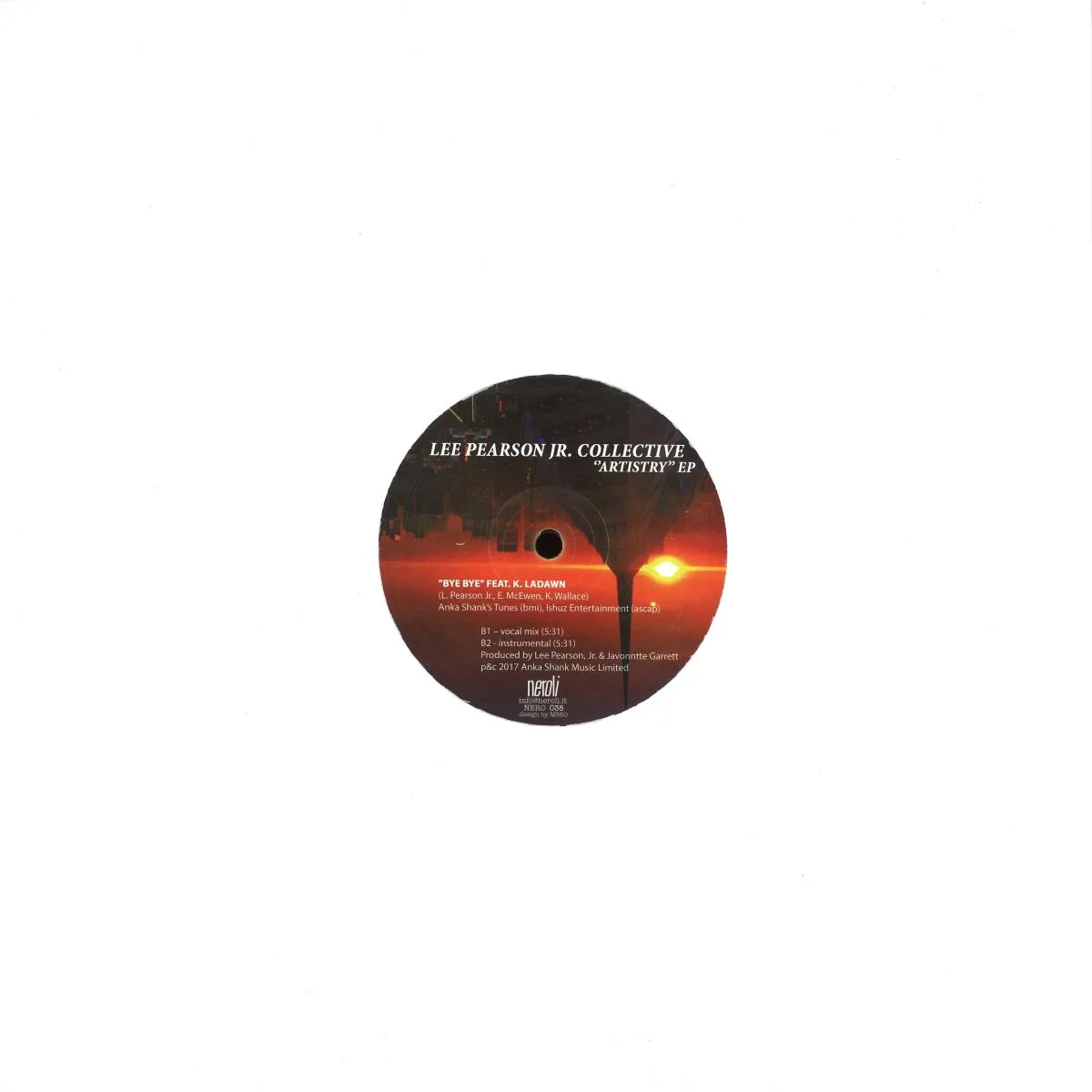 Back cover — Lee Pearson Jr. Collective — Artistry Ep