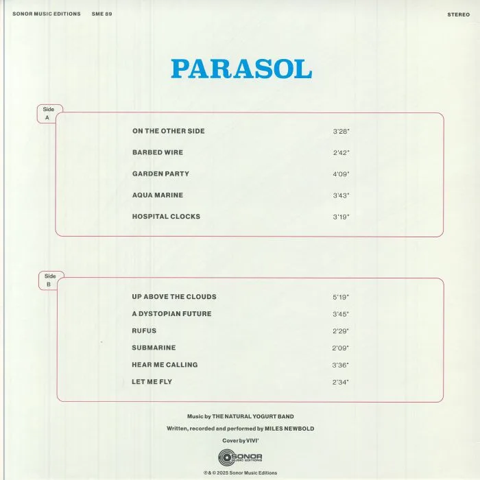 Обратная сторона обложки — The NATURAL YOGURT BAND — Parasol