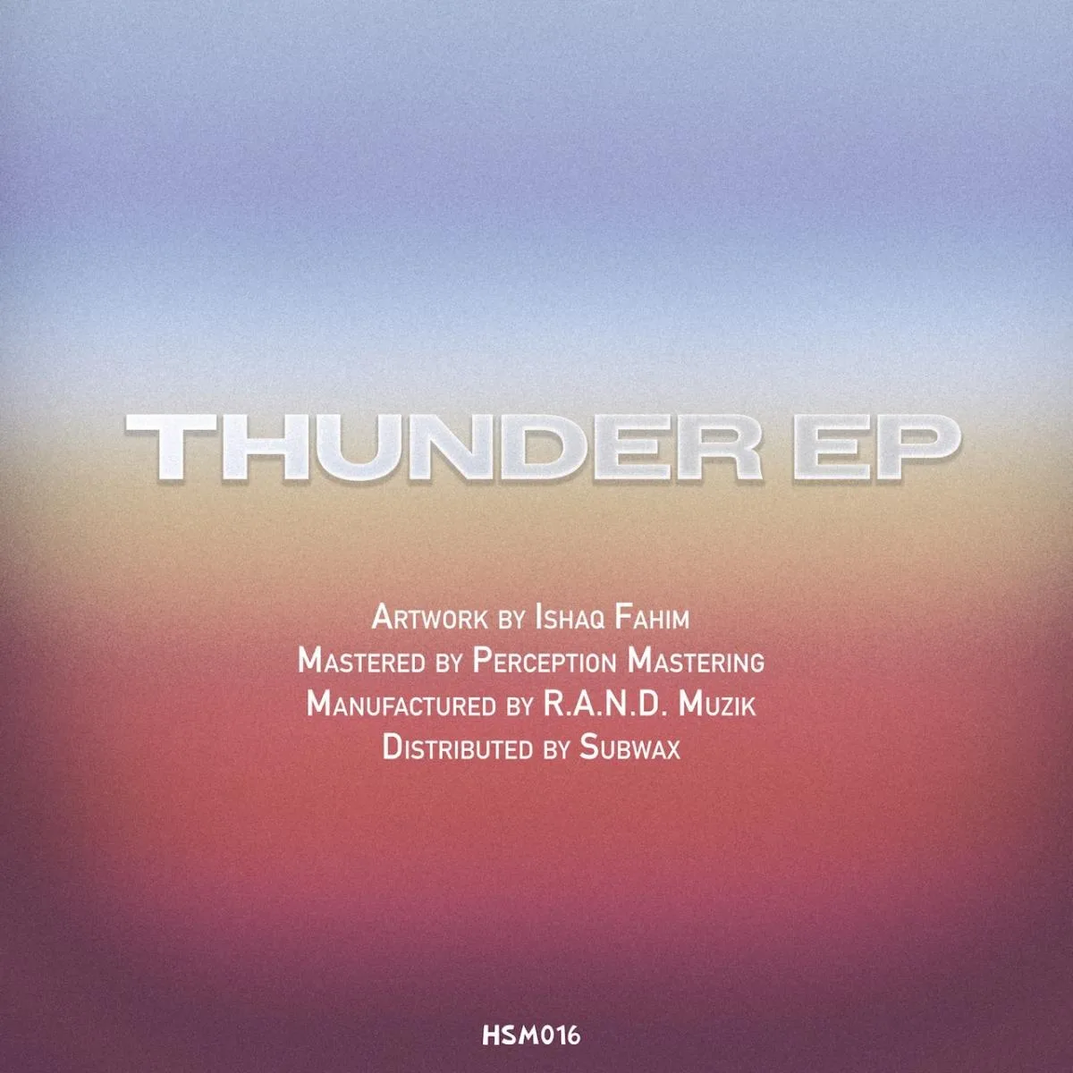 Обратная сторона обложки — Holo — Thunder EP