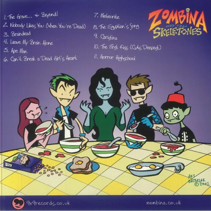 Back cover — ZOMBINA & THE SKELETONES — Taste The Blood Of Zombina (Record Store Day RSD 2025)