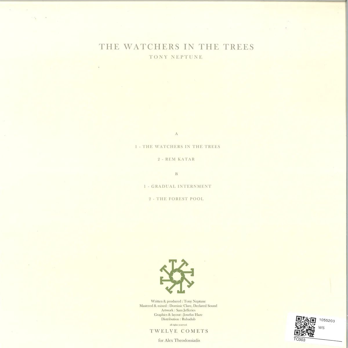 Back cover — Tony Neptune — The Watchers In The Trees