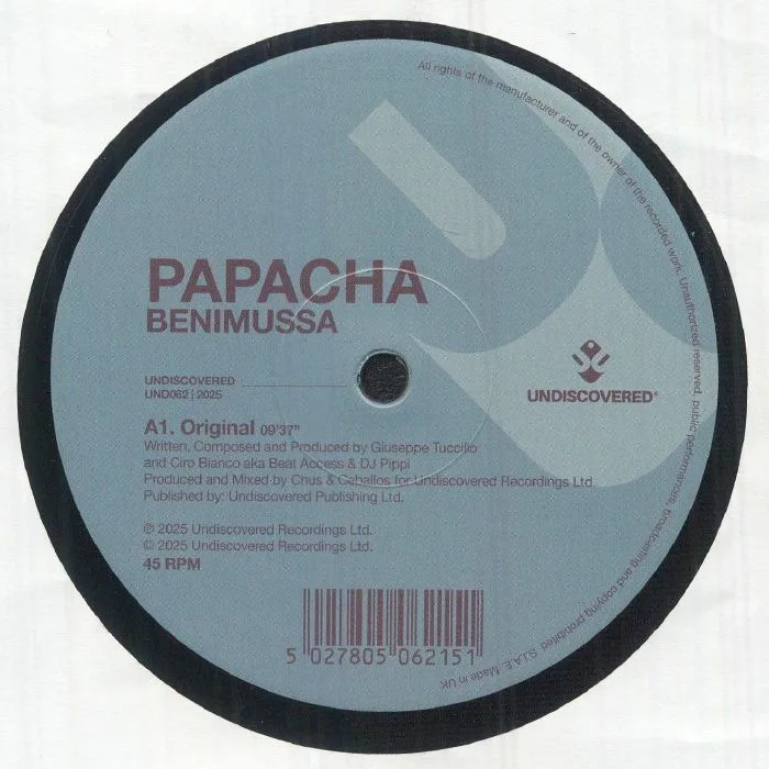 Лицевая сторона обложки — PAPACHA — Benimussa