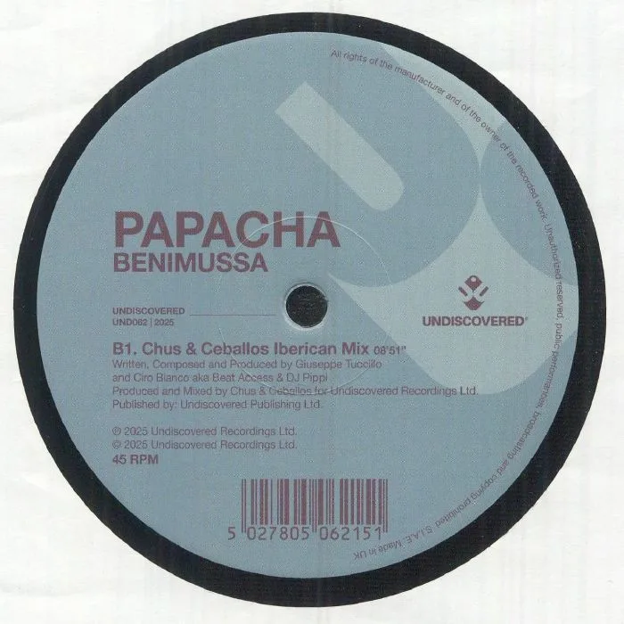 Обратная сторона обложки — PAPACHA — Benimussa