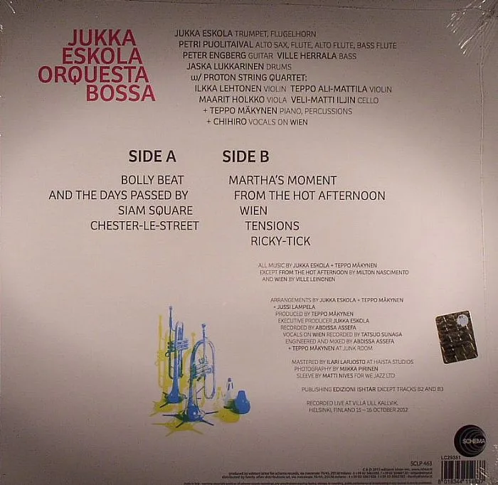 Back cover — Jukka ESKOLA — Orquesta Bossa