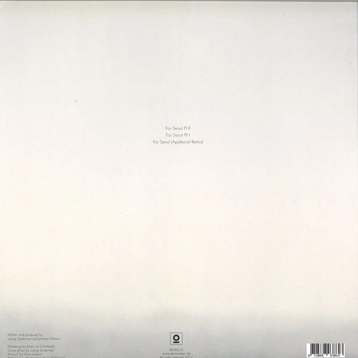 Back cover — Gidge,Applescal — For Seoul, Applescal Rmx