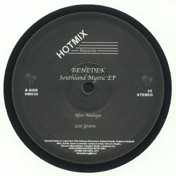 Front cover — BENEDEK — Southland Mystic EP (reissue)