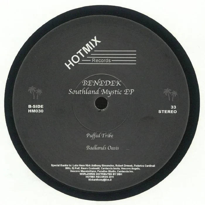 Back cover — BENEDEK — Southland Mystic EP (reissue)