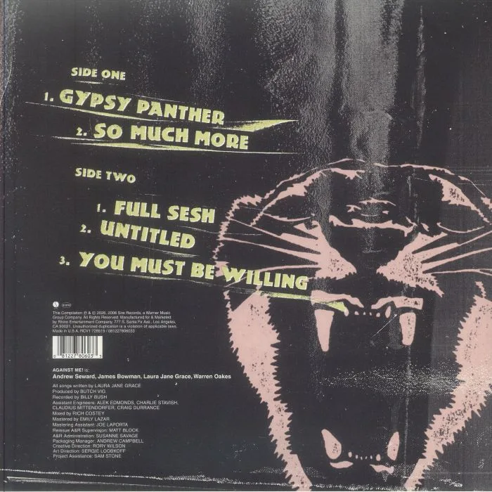 Back cover — AGAINST ME! — New Wave B Sides (Record Store Day RSD 2026)