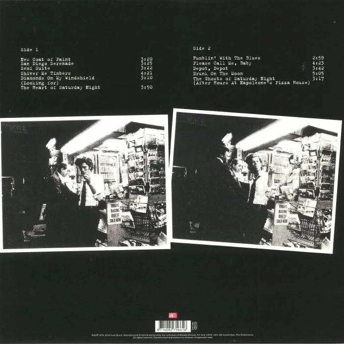 Обратная сторона обложки — Tom WAITS — The Heart Of Saturday Night (remastered)