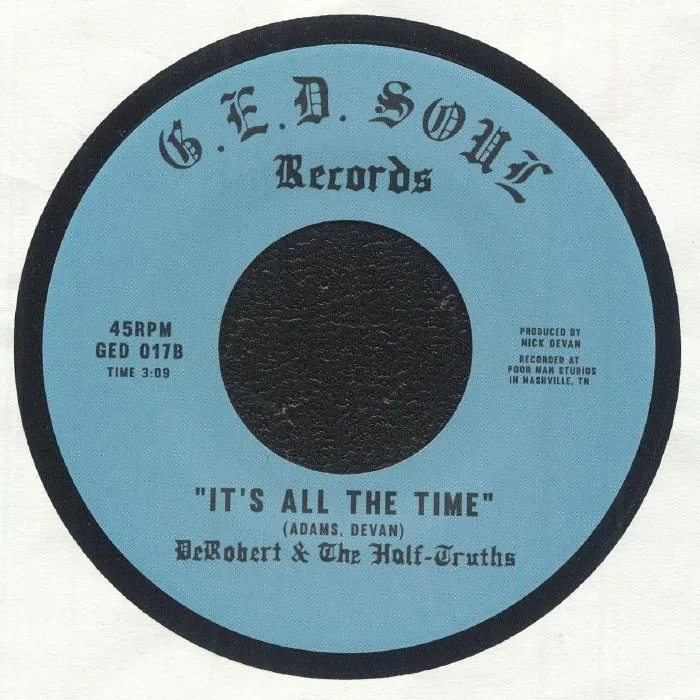 Back cover — DeROBERT & THE HALF TRUTHS — 100 Yard Dash