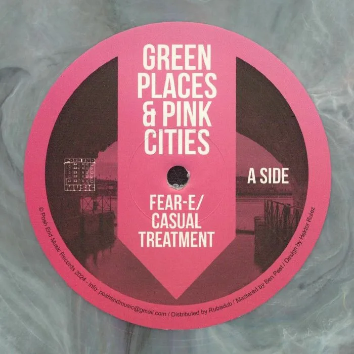 Лицевая сторона обложки — FEAR E / CASUAL TREATMENT — Green Places & Pink Cities