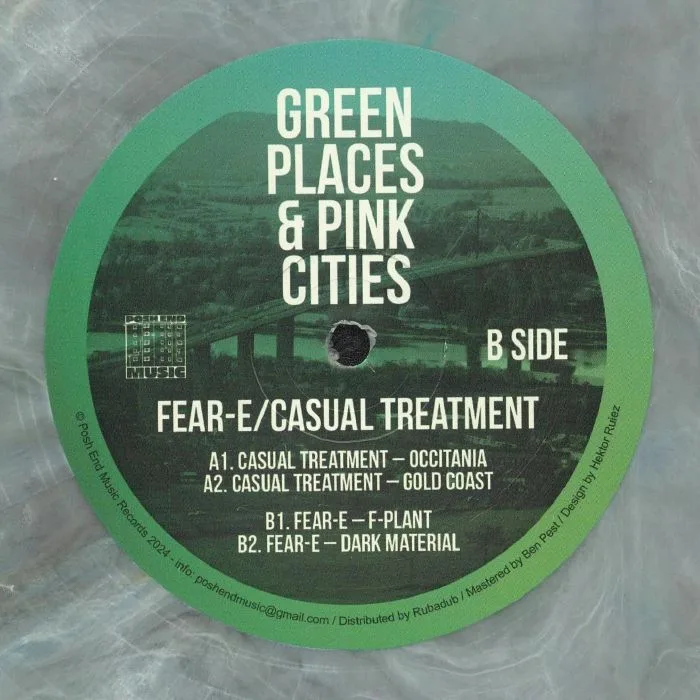 Обратная сторона обложки — FEAR E / CASUAL TREATMENT — Green Places & Pink Cities