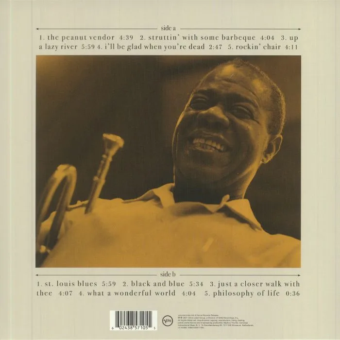 Back cover — Louis ARMSTRONG / VARIOUS — A Gift To Pops: The Wonderful World Of Louis Armstrong All Stars