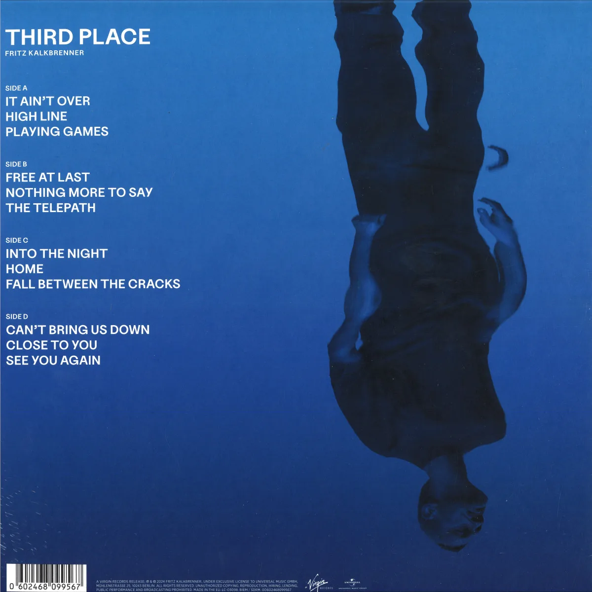 Back cover — Fritz Kalkbrenner — Third Place LP 2x12"