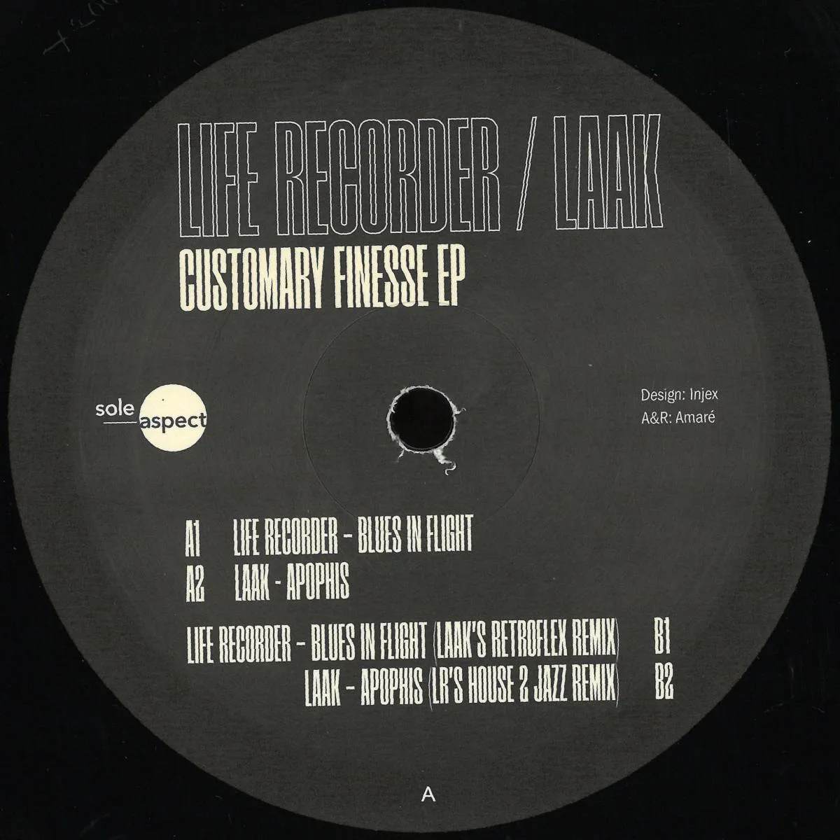 Front cover — Life Recorder / Laak — Customary Finesse EP