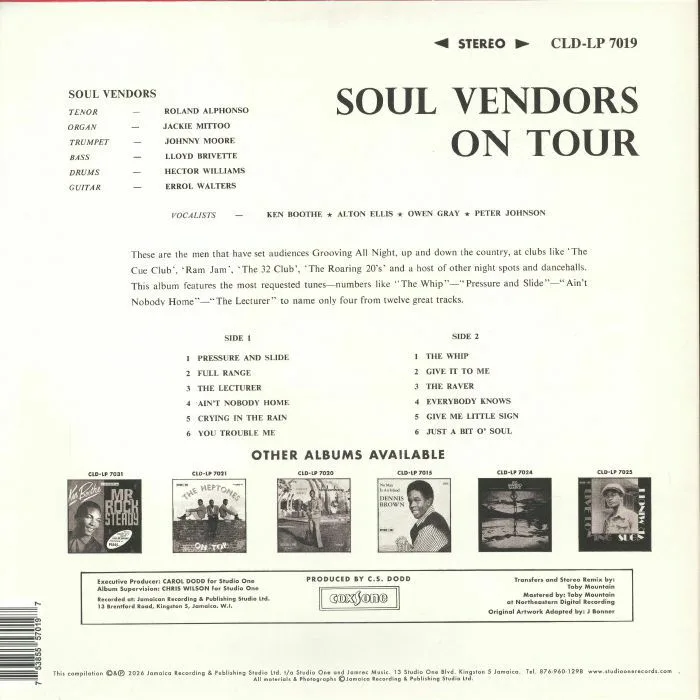 Обратная сторона обложки — SOUL VENDORS — Soul Vendors On Tour (B-STOCK)
